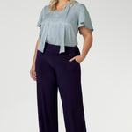 The Monroe Pant is our best-selling workwear pant, crafted from a luxurious heavy-weight jersey that drapes beautifully and offers all-day comfort. Available in sizes 8-24.