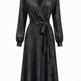 Designer Archive - Carys Dress in Pewter Mikado