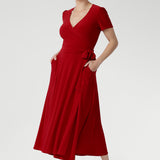Alexis Wrap Dress in Red