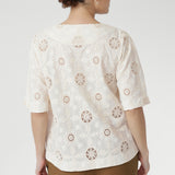 Angel Top in Antique Embroidered Cotton