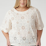 Angel Top in Antique Embroidered Cotton