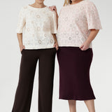 Angel Top in Ballet Embroidered Cotton