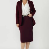 Macy Skirt in Wine Smart Crepe
