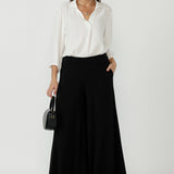 Caspian Palazzo Pant in Black