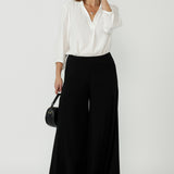 Caspian Palazzo Pant in Black