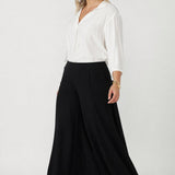 Caspian Palazzo Pant in Black
