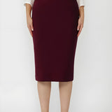 Macy Skirt in Wine Smart Crepe