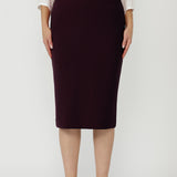 Macy Skirt in Wine Smart Crepe