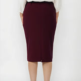 Macy Skirt in Wine Smart Crepe