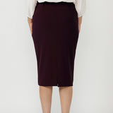 Macy Skirt in Wine Smart Crepe