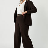 Merit Blazer in Cocoa Smart Crepe