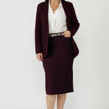 Macy Skirt in Wine Smart Crepe