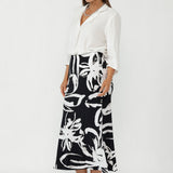 Designed with an easy pull-on elasticated waist and a flattering A-line silhouette - perfect for creating polished yet comfortable office wear looks.