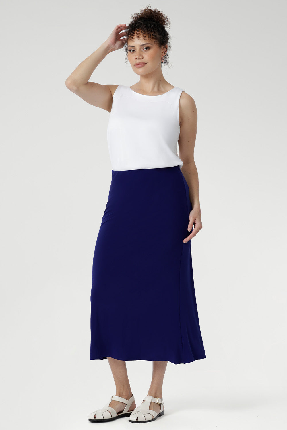 Designed and made in Australia, it’s a timeless piece that transitions beautifully from office to weekend wear. Available in sizes 8-24.