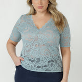 Ashley Top in Aspen Lace