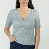 Ashley Top in Aspen Lace