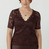 Ashley Top in Chocolate Lace