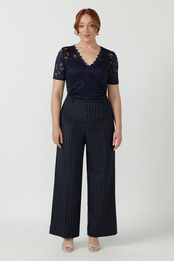 Jude Pant in Navy Pinstripe