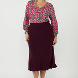 Avery Top in Bordeaux Bloom
