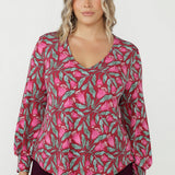 Avery Top in Bordeaux Bloom