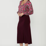 Asher Skirt in Claret