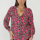 Avery Top in Bordeaux Bloom