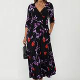 Crafted from our signature dry touch jersey, the Bettina Reversible Fixed Wrap Dress offers two looks in one dress, the perfect return on investment. 