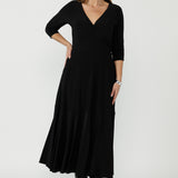 Bettina Wrap Dress in Black