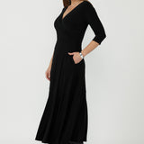 Bettina Wrap Dress in Black