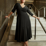 Bettina Wrap Dress in Black
