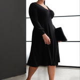 Perfect for layering under a jacket or coat, the Bianca Dress transitions seamlessly into the cooler months with stockings and boots, making it a go-to for stylish winter dressing or for on the go Workwear elegance. 