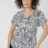 Bowie Top in Block Print