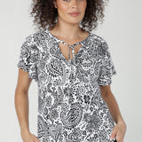 Bowie Top in Block Print