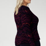 Bryn Knit Top in Luxe Lava