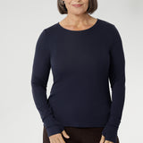 Designed with comfort in mind, offering generous stretch and a smooth, breathable feel. Australian Made fabric has been used to craft a collection of Tencel Wool long sleeve tops with the choice of a boat neck and turtle neck lines. 