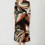 Fiona Wrap Dress in Sunset Mirage