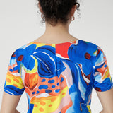 In cool-touch slinky jersey with soft stretch, the Casey Dress in Summer Bliss is all about comfort and style.  Finished in a bold floral print, it’s your go-to dress for warm-weather days. Available in sizes 8–24. Made in Australia.