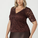 Ashley Top in Chocolate Lace