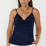 The Cleo Cami is a must-have in women’s workwear Australia, crafted from premium slinky jersey with soft stretch for all-day comfort. With a flattering V-neckline and versatile fit, it’s perfect for layering or effortless everyday styling.