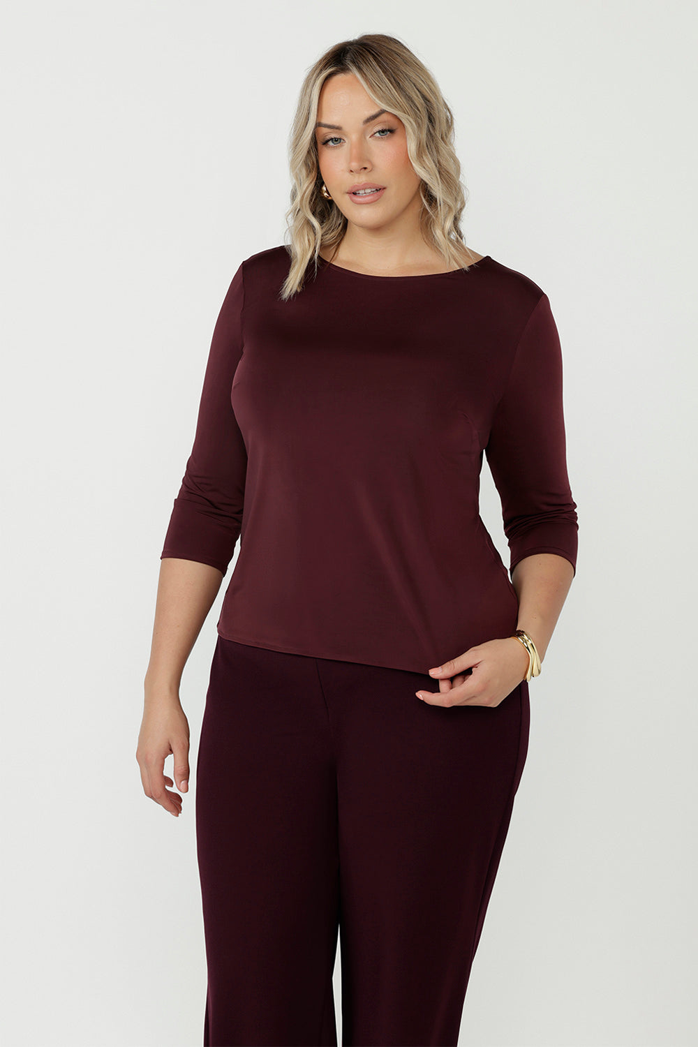 Collins Top in Black Cherry