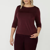 Collins Top in Black Cherry