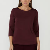 Collins Top in Black Cherry