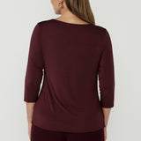 Collins Top in Black Cherry