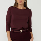 Collins Top in Black Cherry