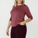 Crafted from our signature slinky jersey fabric, the Collins Top is an essential every-day style perfect as a base layer. 