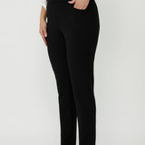 Corbin Pant in Black Smart Crepe