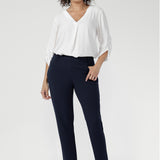 Crafted from our luxe, body-contouring scuba jersey, the Corbin Pant is part of our Soft Suiting collection, and pairs perfectly with the Merit Blazer or Benni Jacket for a sophisticated stretch suit ensemble. Proudly designed and made in Australia.