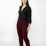 Corbin Pant in Wine Smart Crepe