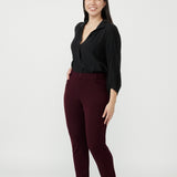 Corbin Pant in Wine Smart Crepe
