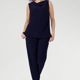 Cory Tunic Top in Navy